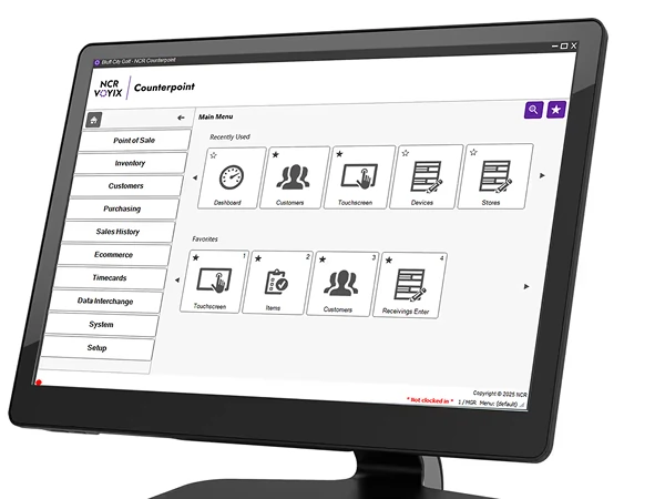 Clover Station Duo with 14-inch merchant display and customer-facing screen, available through PayPoint Systems for restaurant and high-volume retail payment processing