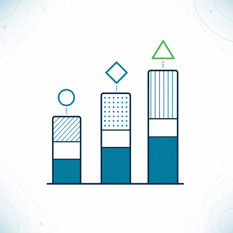 Diagram of three contract documents with different terms and end dates sharing one merchant account